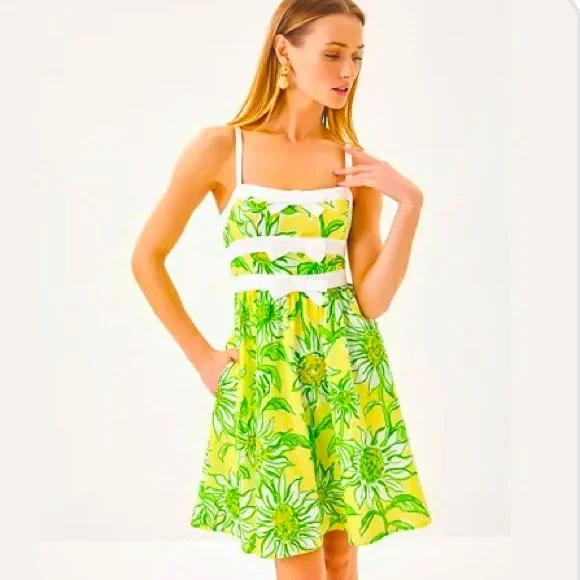 NWT Lilly Pulitzer Cheri Dress Limoncello Sunbelievable SIZE 4 - Picture 2 of 11